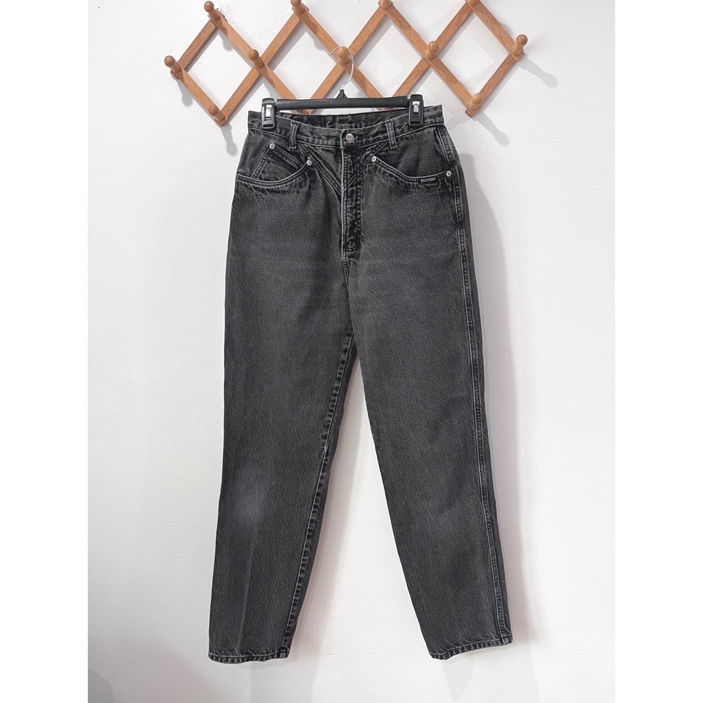 Rockies Vintage High Waisted Western Jeans Faded Black‎ Tapered Leg